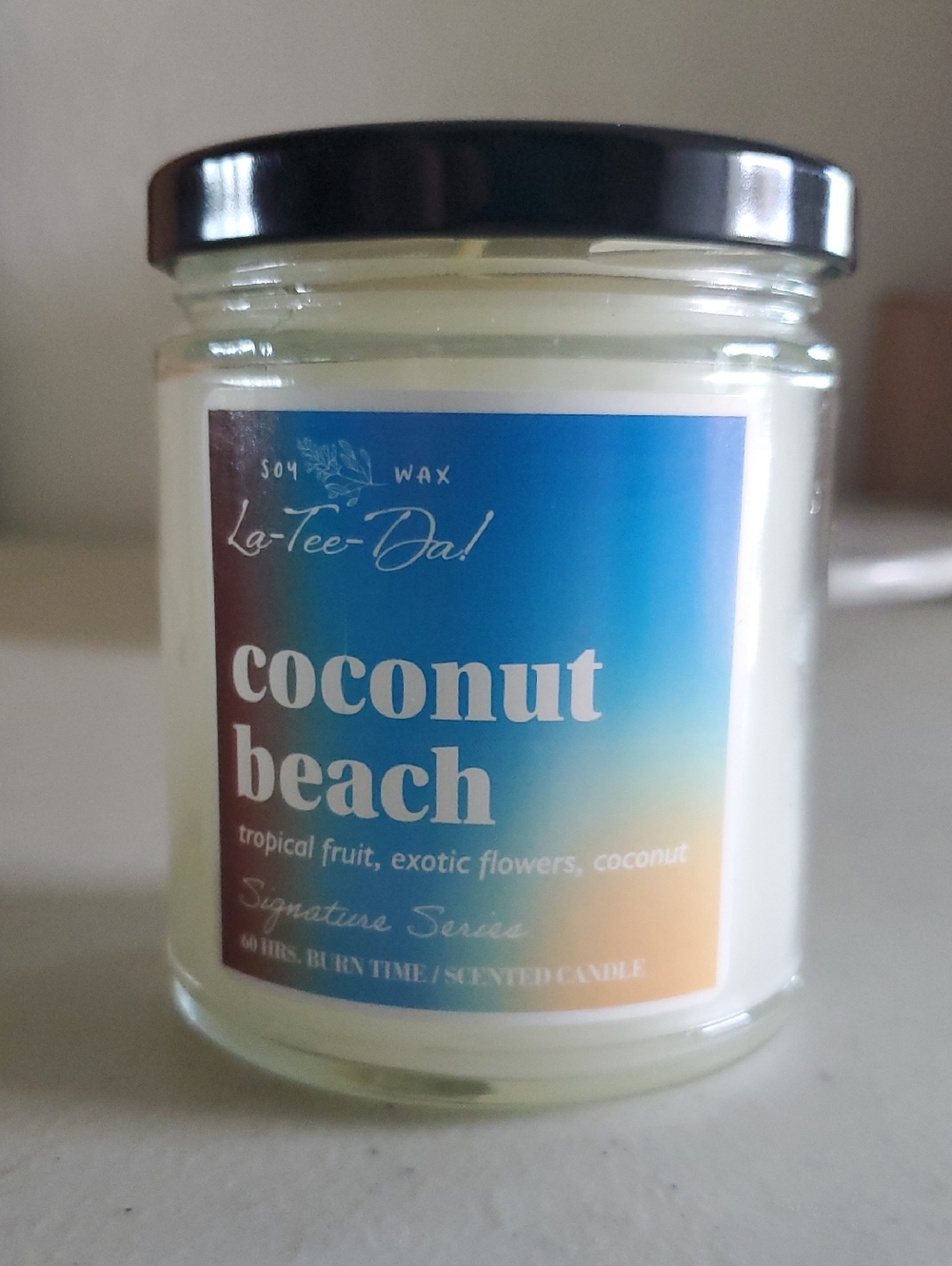 All Soy Jar Candle-Coconut Beach, burns approx 60 hours Celebrating Home NEW